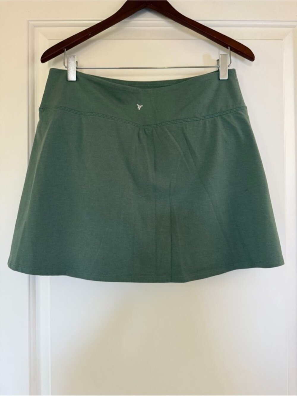 Green A-Line Mini Skirt - Picture 2 of 2